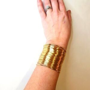 Gold slip on cuff